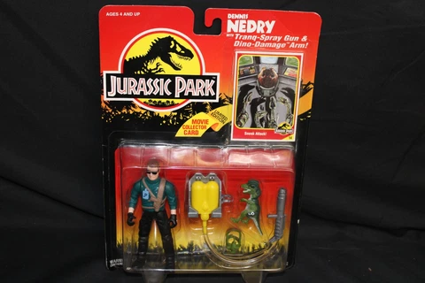 Vintage Dennis Nedry Jurassic Park Figure 1993 Kenner Sealed (D3) Cover