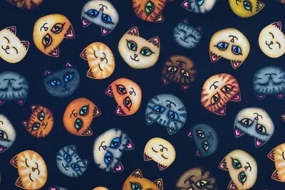 QUILTING TREASURES cat portrait fabric, Quilting fabric, cotton fabric, feline fabric