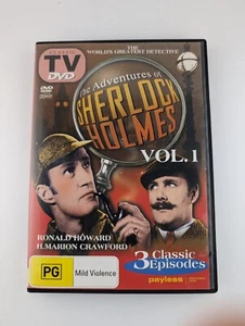 The Adventures Of Sherlock Holmes - Volume 1- 3 Classic Episodes PG All Regions - Picture 1 of 3