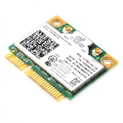 HP 717381-001: Intel Wireless N Card 7260HMW AN-Dual Band WLAN & BT 4.0 (300Mb) - Image 1 of 4