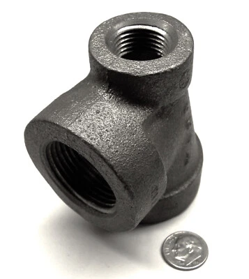 WARD REDUCING STEAM TEE 1" X 1/2" X 1" CAST IRON 125 MALLEABLE IRON FEMALE NPT - Image 1 of 4