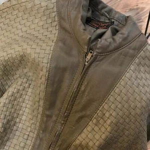 VINTAGE Giotti Leather Jacket Medium Brown Oversized 1990's Italy M-L Designer - Picture 1 of 8