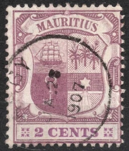 Escudo de armas SG139 Sn:#94 1901 2c MAURICIO 1900-1905, usado - Imagen 1 de 2