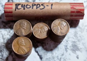 1 Roll Of 1940 P D & S U.S. Lincoln Wheat Pennies R40PDS-1 - Picture 1 of 3