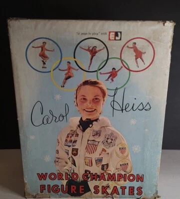 Patines Figura Vintage Carol Heiss Campeona del Mundo Caja Original Talla 9 Foto 1 de 4