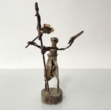 Vintage Folk Art Warrior Figure - Ceremonial Shamanic Figurative Effigy