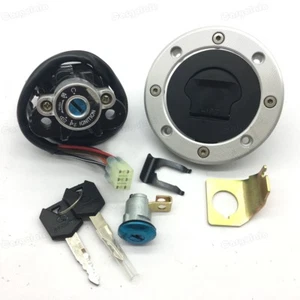 Ignition Switch Fuel Gas Cap Seat Lock Key Set For Suzuki GSXR600/GSXR750/SV650 - Picture 1 of 9