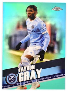TAYVON GRAY - 2022 Topps Chrome MLS Aqua SN #130 NYCFC #/299 - Picture 1 of 2