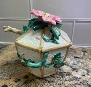 1996 Fitz and Floyd Rose Sugar Bowl Kyoto Festival Collection RARE - Picture 1 of 2