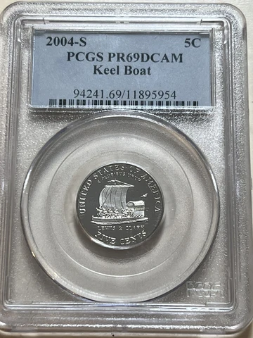 2004-S  Keel Boat Proof Jefferson Nickel — PCGS PR69DCAM Certified Cover