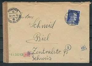 German Reich Mi.nr. 793 As Ef On Auslandsbrief IN The Swiss - Picture 1 of 2