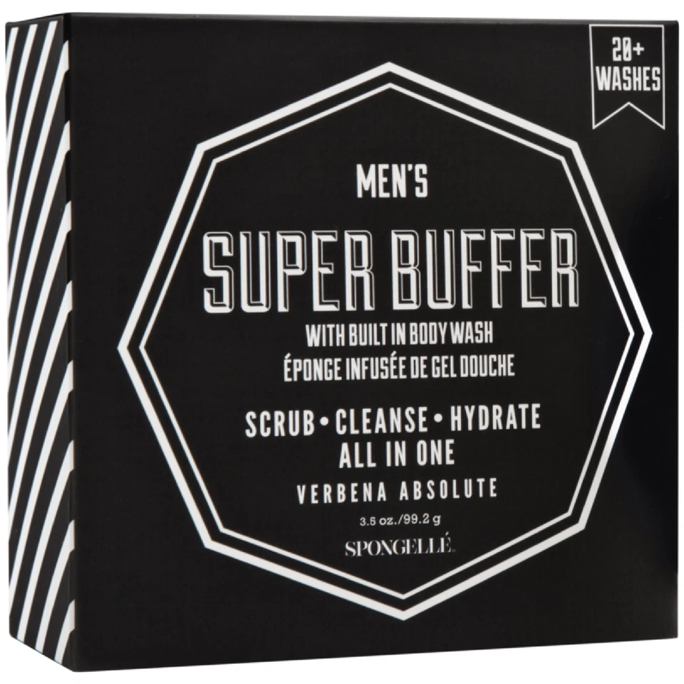 Spongelle Mens Body Wash Infused Buffer - Verbena Absolute 99.2g