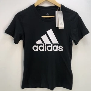 NWT Women's adidas Sz X-Small  Badge of Sport Logo Tee Black - Picture 1 of 10