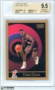 Terry Davis RC BGS 9.5: 1990-91 SkyBox Rookie Card #144 POP 2 - Picture 1 of 3