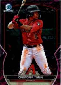 2023 Bowman Draft #BDC-148 Cristofer Torin Chrome Fuchsia Lunar Refractor #/199 - Picture 1 of 2