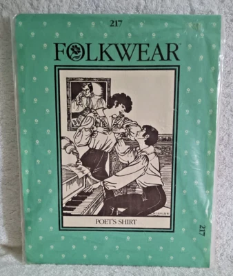 Folkwear 217 Pattern - 'Poet's Shirt' - Uncut - 1981 - NIP - Image 1 of 2