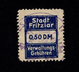 Estampilla de tarifa de ciudad de Fritzlar de Alemania 1930 - Imagen 1 de 2