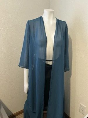 NWT Women’s Azazle Kana Chiffon Wrap Ink Blue 14#/bust 43.25  Long Gown Size A16 - Image 1 of 4