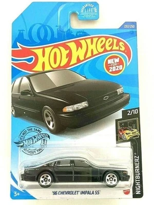 DieCast Hotwheels '96 Chevy Impala SS, 232/250 [Black] Nightburnerz 2/10 - Image 1 of 2