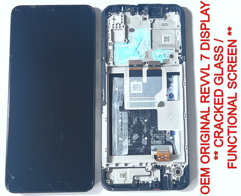 T-MOBILE REVVL 7 5G TMRV075G PANTALLA LCD PANTALLA TÁCTIL + MARCO CRK'D Y FUNCIONAL Foto 1 de 1