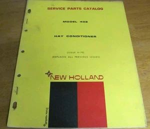 Catálogo de piezas de servicio Sperry New Holland 5040211 modelo 402 acondicionador de heno - Imagen 1 de 6