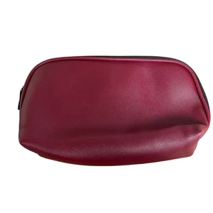Nordstrom Beauty Zip Closure Cosmetic Bag Travel Red Burgundy - Picture 1 of 4