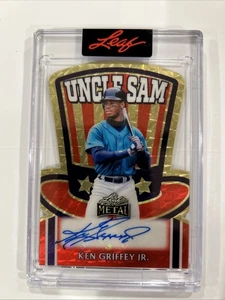 2025 Leaf Metal Independence Day Uncle Sam Ken Griffey Jr #US-KGJ Gold 1/1 Auto - Picture 1 of 2