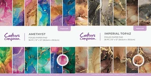 Crafters Companion - Marble Paper Pad - 12" x 12" Paper Pad - Picture 1 of 26