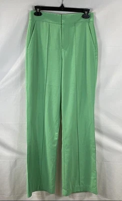Alice + Olivia Women's Green Wide Leg Pants Size 4 - Image 1 of 4