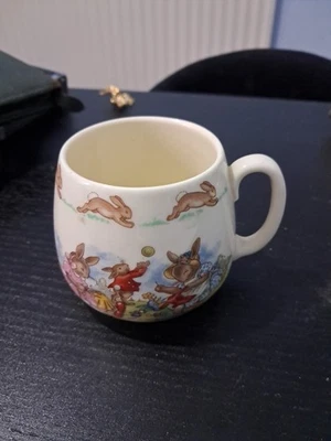 Vintage Royal Doulton English Fine Bone China Bunnykins Rabbit child's Mug Cup  - Image 1 of 4
