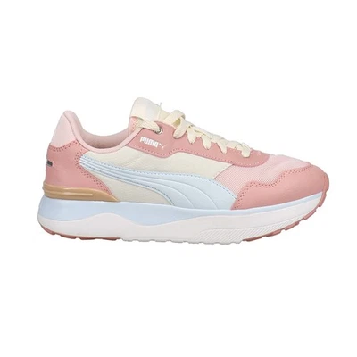 PUMA Pulsar Wedge Graphic Lace Up  Womens Off White, Pink Sneakers Casual Shoes - Image 1 of 4