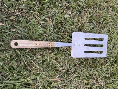 Vtg Ekco Flint Robinson Slotted Short Spatula Stainless Flipper Turner USA - Image 1 of 3