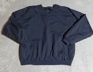 Cortavientos deportivo de calle vintage para hombre XL azul marino golf al aire libre preppy - Imagen 1 de 7