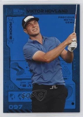 2023 Skybox Metal Universe Champions PMG Blue /50 Viktor Hovland #097 - Image 1 of 2