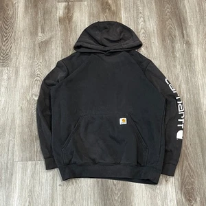 Sudadera con capucha Carhartt holgada con logotipo negra para hombre talla M peso medio TS0288-M - Imagen 1 de 5