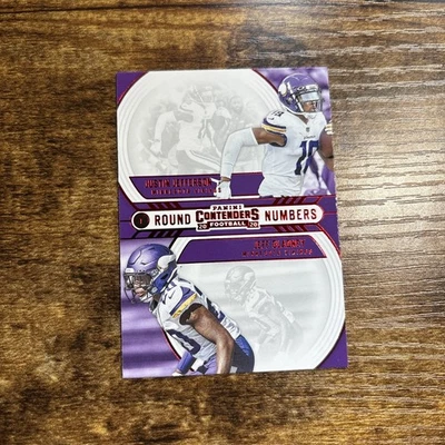 2020 Contenders Round Numbers RUBY Gladney Justin Jefferson Rookie Vikings - Image 1 of 2