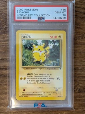 2002 Pokemon Legendary Collection PSA 10 Pikachu #86 WOTC GEM MINT - Image 1 of 2