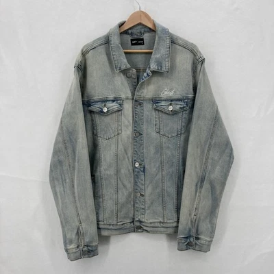 Ghost Lifestyle Denim Jacket Mens 2XL Light Wash Denim Trucker Limited Edition - Image 1 of 4