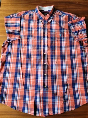 Polo Ralph Lauren 2XLT Men's Classic-Fit Oxford Shirt - Blue/Pink /Tattersall - Image 1 of 4