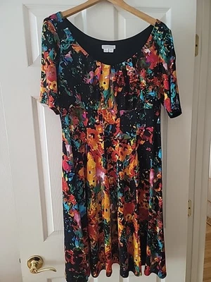 London Times Women's Multicolor Fit And Flare Dress Size 12 - Image 1 of 4
