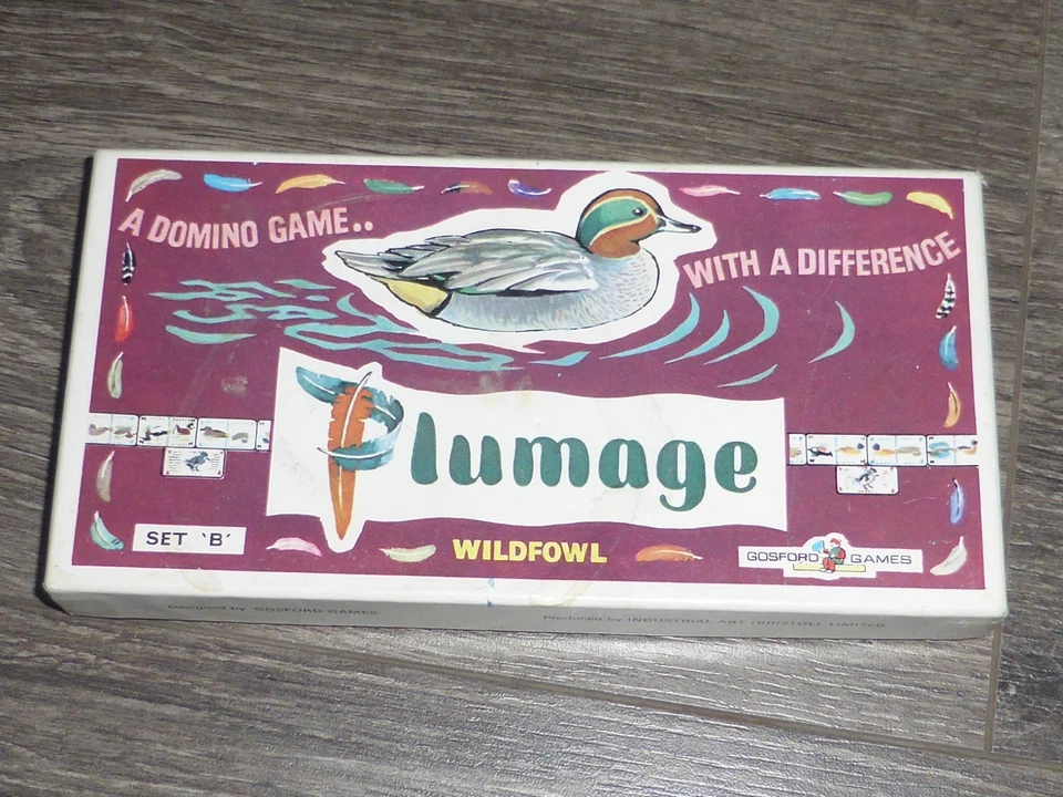 Rare 1970's Gosford Games Wildfowl Plumage domino game - complete - Image 1 of 4