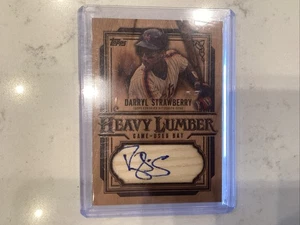 Darryl Strawberry 2025 Topps Series 2 Heavy Lumber Game Used Bat Auto NY Mets - Picture 1 of 2