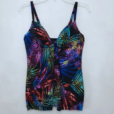 Camiseta tankini Miraclesuit Tropicat Marina con aros Foto 1 de 4