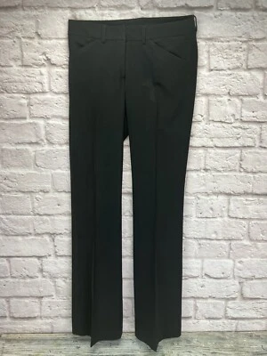 Pantalones elásticos vintage Fabrizio Gianni negros delanteros planos talla 0 Foto 1 de 4