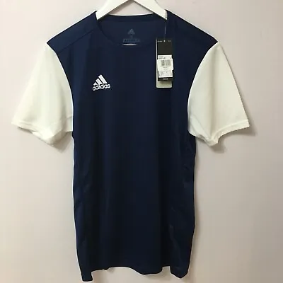 T-shirt Uomo Adidas Climalite DP3232 - Taglia Small Blu E Bianco • 12.69€