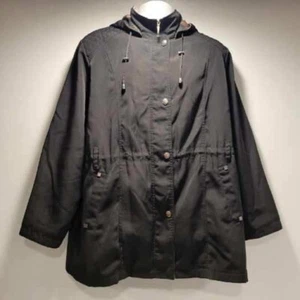 Liz Claiborne Black Coat with Hood Size: Womens Xlarge (Read Description) - Picture 1 of 11