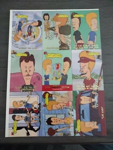 1994 Fleer MTV Beavis and Butt-Head 9 Promo Trading Card Uncut 8x10 Sheet Rare - Picture 1 of 6