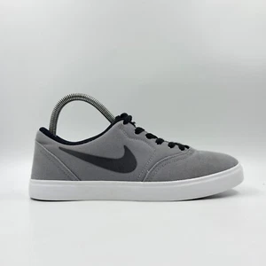 Nike SB Check Older Boys Grey Canvas Trainers UK Size 5 - Imagen 1 de 12