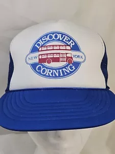 Discover Corning New York Vintage Turismo Cappello Berretto Vintage Camionista Cappello Snapback - Foto 1 di 8
