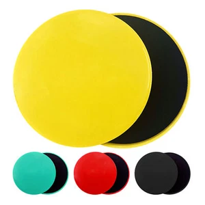 2X Dual Sided Gliding Discs Exercise Sliders Core Sliders Fitness Trainer Gym - Picture 1 of 16